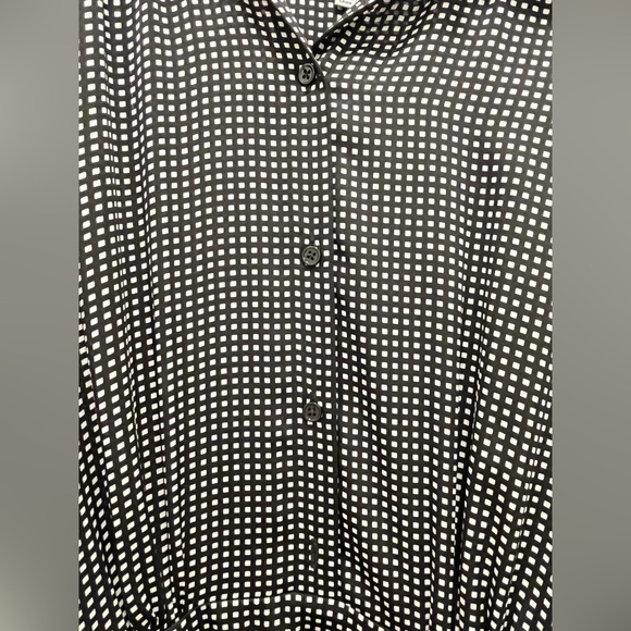 NWOT Equipment Femme Geometric Midi Shirt Dress Belted Long Sleeve – Size 0 - Picture 5 of 13